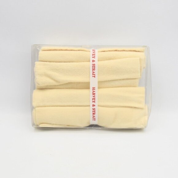 Vintage Harvey & Strait Shoe Protector Bags Beige Cotton Travel Pouches 2 Pair - Picture 2 of 2